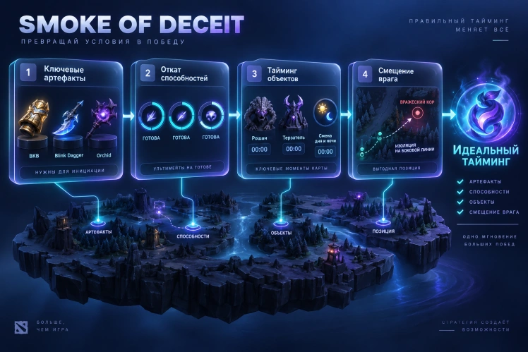 Критерии выбора идеального тайминга для выхода в Smoke of Deceit