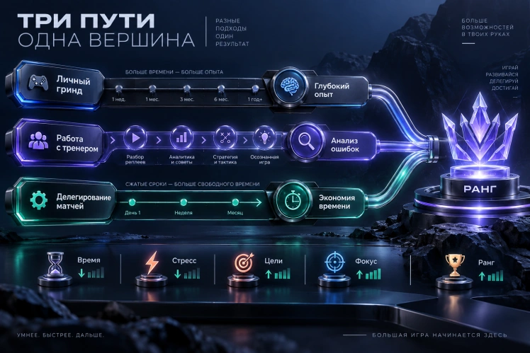 Самостоятельный путь, разбор с тренером или делегирование