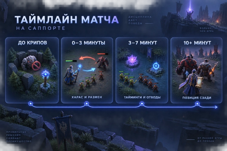 Пошаговый план на матч: от драфта до лейта