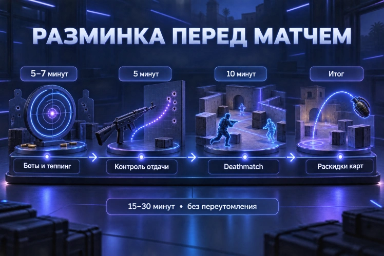 Чек-лист разминки перед калибровочными играми