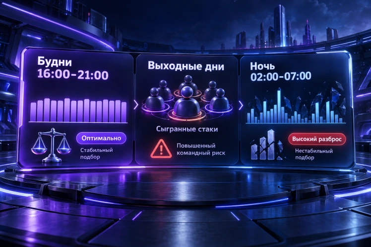 Выбор времени для поиска: как избежать токсичности и стаков