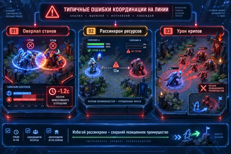 Критические ошибки координации в парной игре