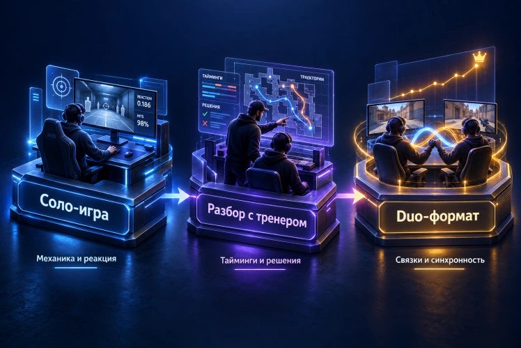 Когда играть соло, обратиться к тренеру или выбрать формат Duo